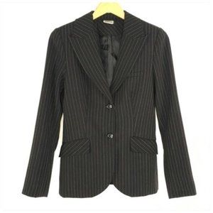 Yessica Blazer Size 6 Black Striped Suit Jacket Office Business Attire